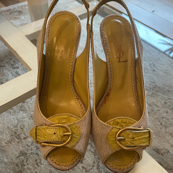 Yves Saint Laurent Slingback Heels~Size37.5 - Picture 2 of 9